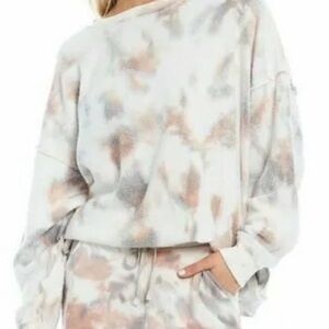 Free People Kelly Tie-Dye Sweatshirt and shorts  Set